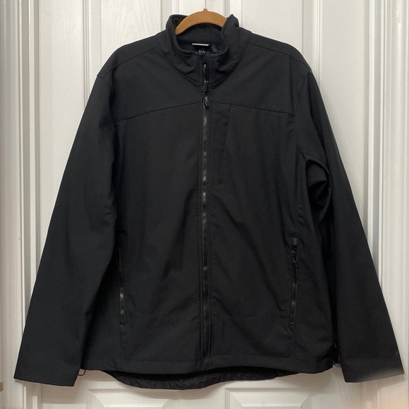 Champion Softshell Windbreaker Jacket Black Full Zip Up Size XL - Picture 1 of 13